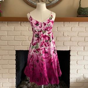 alberto makali Floral Empire Waist Knee Length Dress